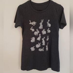 Bunnies Fitted T-Shirt Womens L